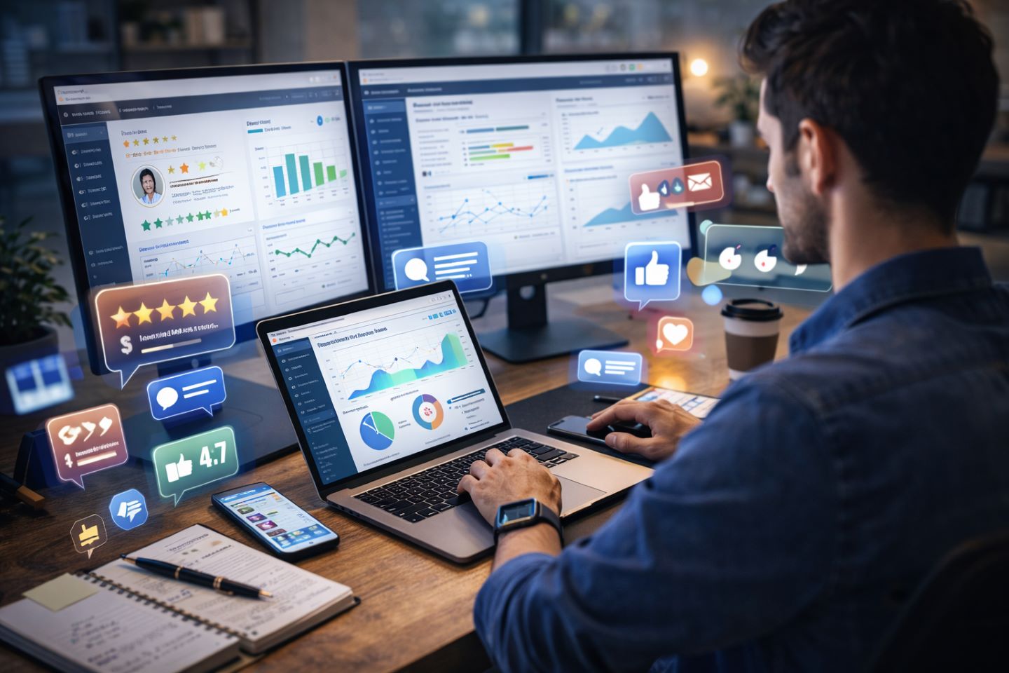 Monitoring brand feedback in a digital workspace