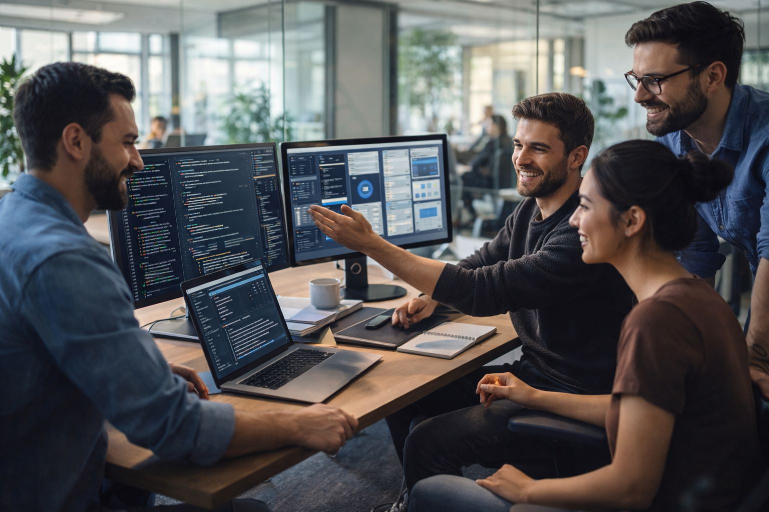 Team work in a office